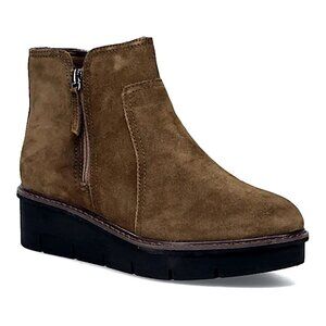 NEW Clarks Womens Suede Airabell Zip Fashion Boot sz 7 brown